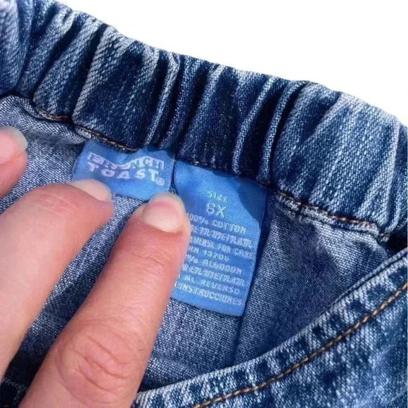 French Toast Girls denim skirt zip and heart shaped pocket size 6x gently used - Picture 5 of 6